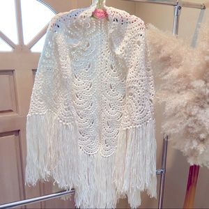 Vintage Boho Knit Shawl